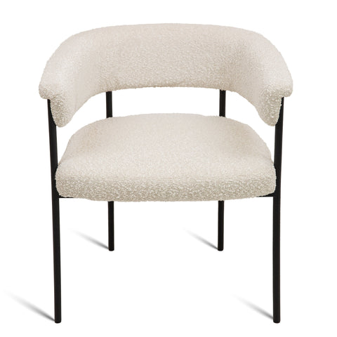 Kople Dining Chair Boucle Fabric - Cream