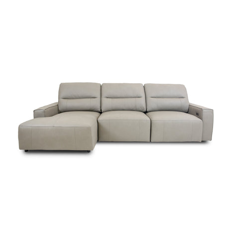 Kozue Genuine Leather Power Slide Sectional