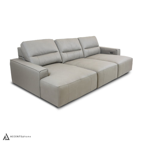 Kozue Genuine Leather Power Slide Sectional