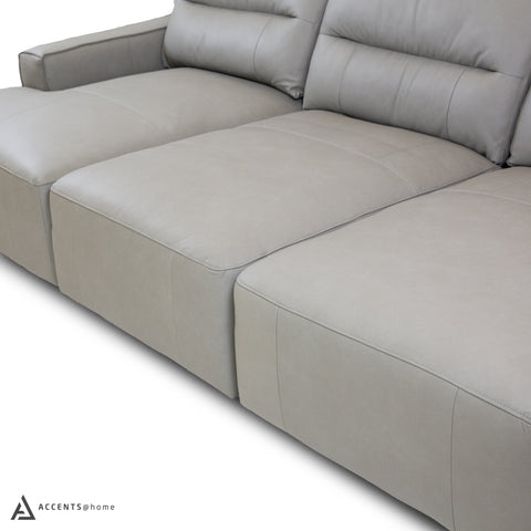 Kozue Genuine Leather Power Slide Sectional