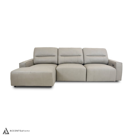 Kozue Genuine Leather Power Slide Sectional