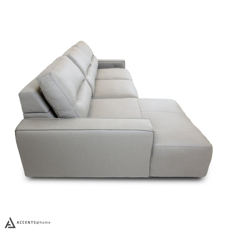 Kozue Genuine Leather Power Slide Sectional