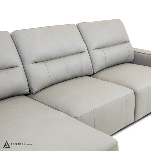 Kozue Genuine Leather Power Slide Sectional