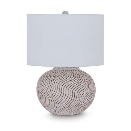 Vien Terracotta Table Lamp – Distressed White