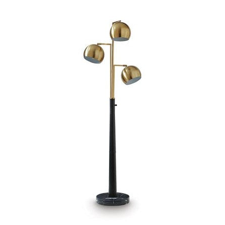 Sorcha 3-Light Metal Floor Lamp – Black & Gold