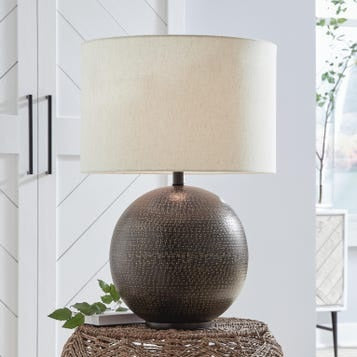 Hambell Metal Table Lamp – Black & Gold