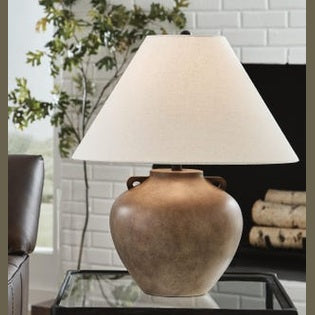 Ferrilby Polyresin Table Lamp – Antique Beige