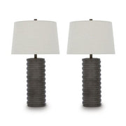 Neilett Sculptural Table Lamp Set of 2 – Antique Brown