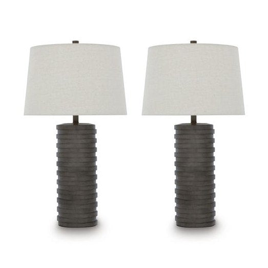 Neilett Sculptural Table Lamp Set of 2 – Antique Brown