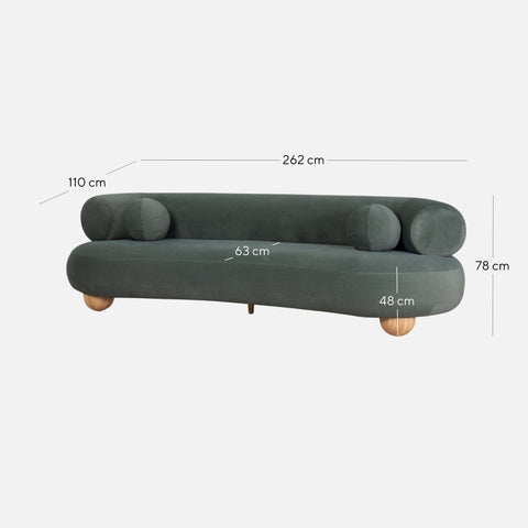 Stellan Curve Large Sofa