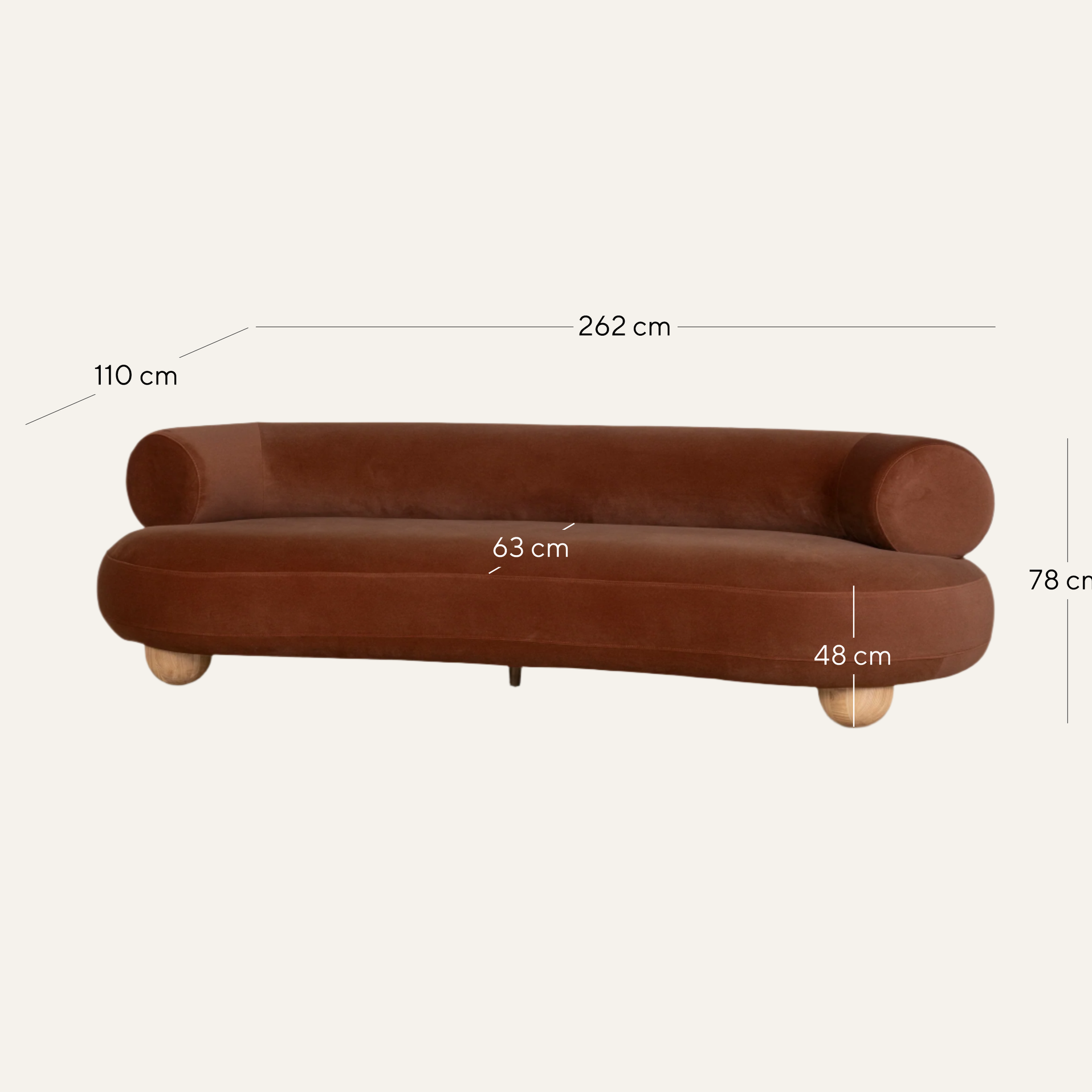 Stellan Curve Large Sofa