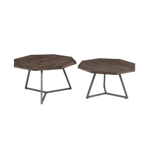 Loft Octagon Nesting Coffee Table, Set of 2 - Vinegar