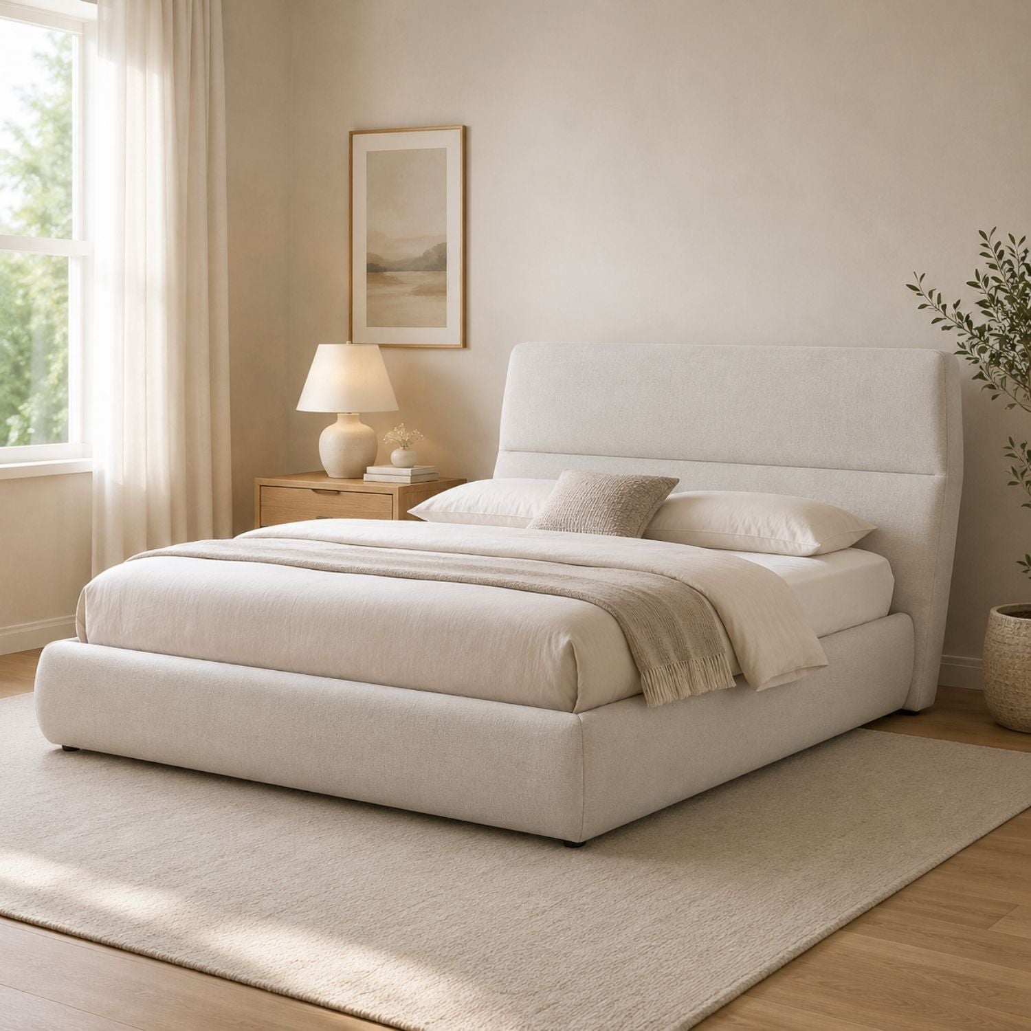 LUNAR Lift -Up Storage BED GREIGE