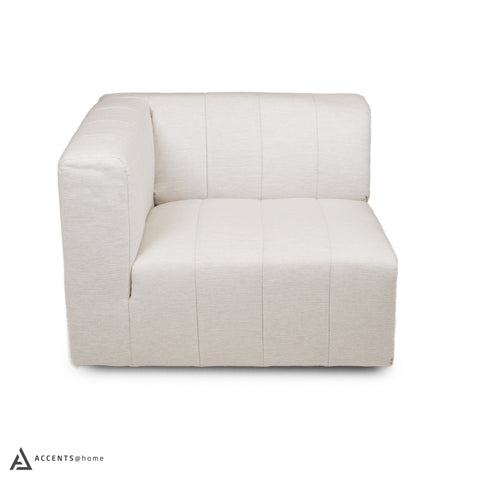 Lauriston 3 Pc Sectional with Chaise - White