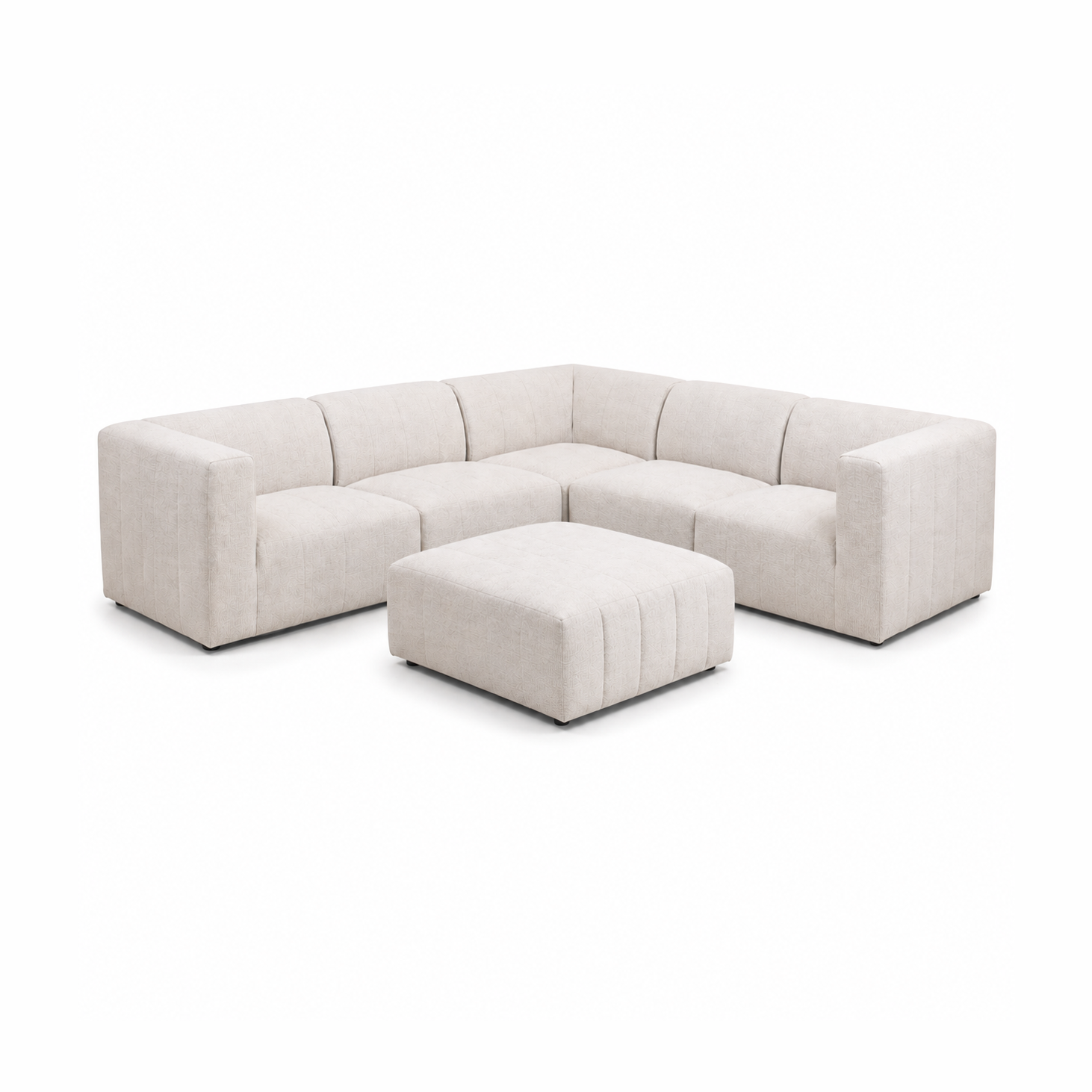Lauriston Premium Fabric 6 PCs Modular Sectional - Monique Beige