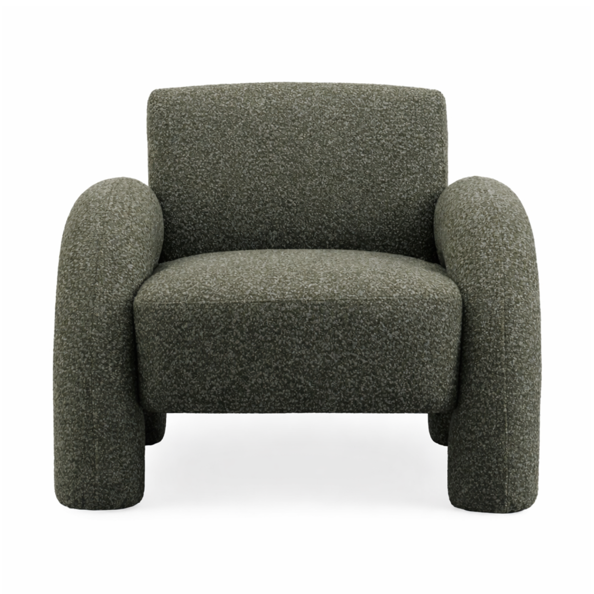 Leni Premium Boucle Accent Chair – Green