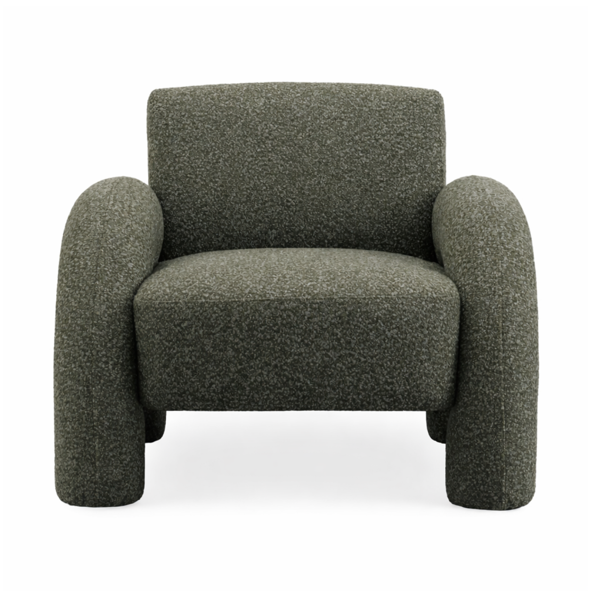 Leni Premium Boucle Accent Chair – Green