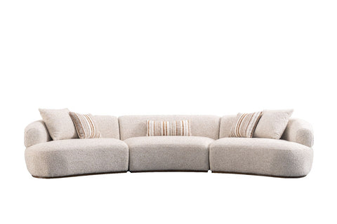 Leona 3-Piece Modular Curved Sofa