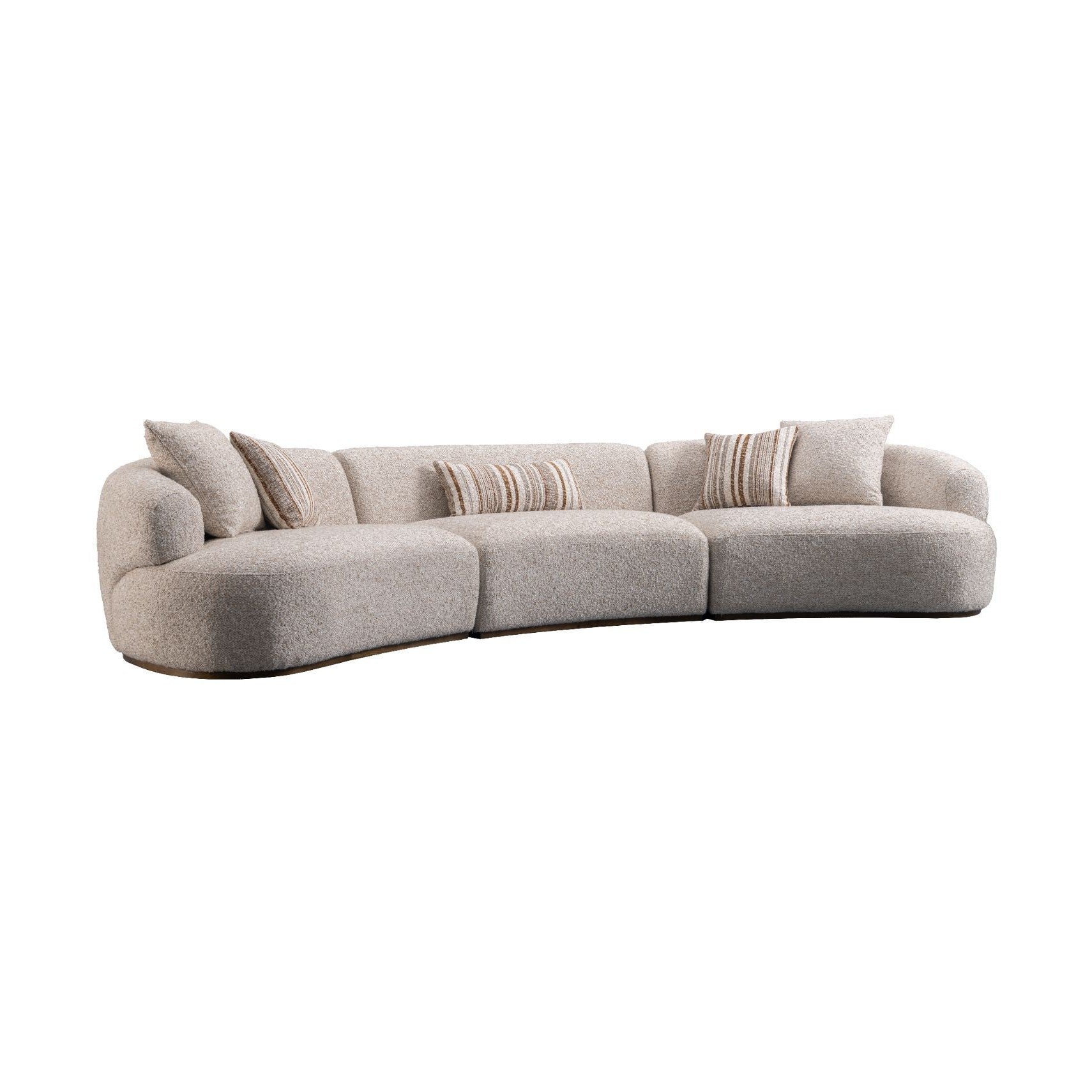 Leona 3-Piece Modular Curved Sofa