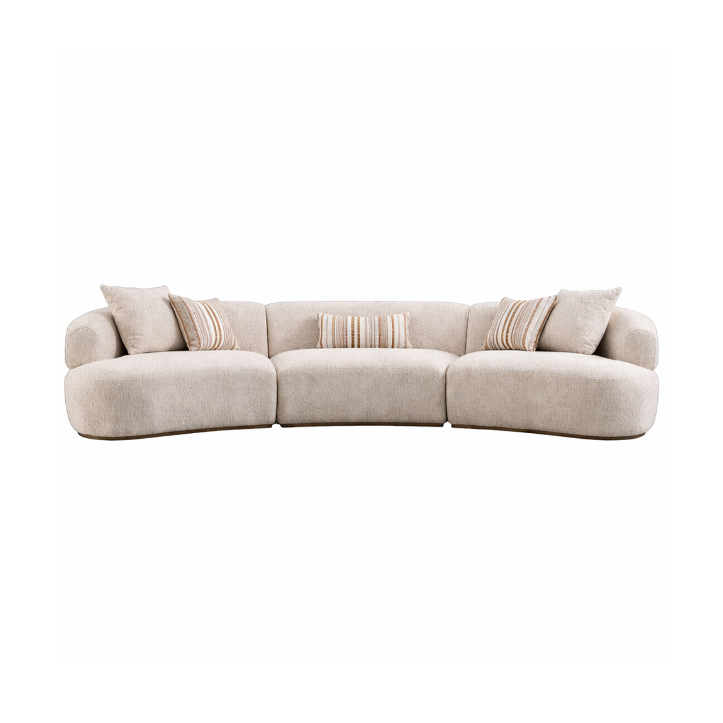 Leona 3-Piece Modular Curved Sofa