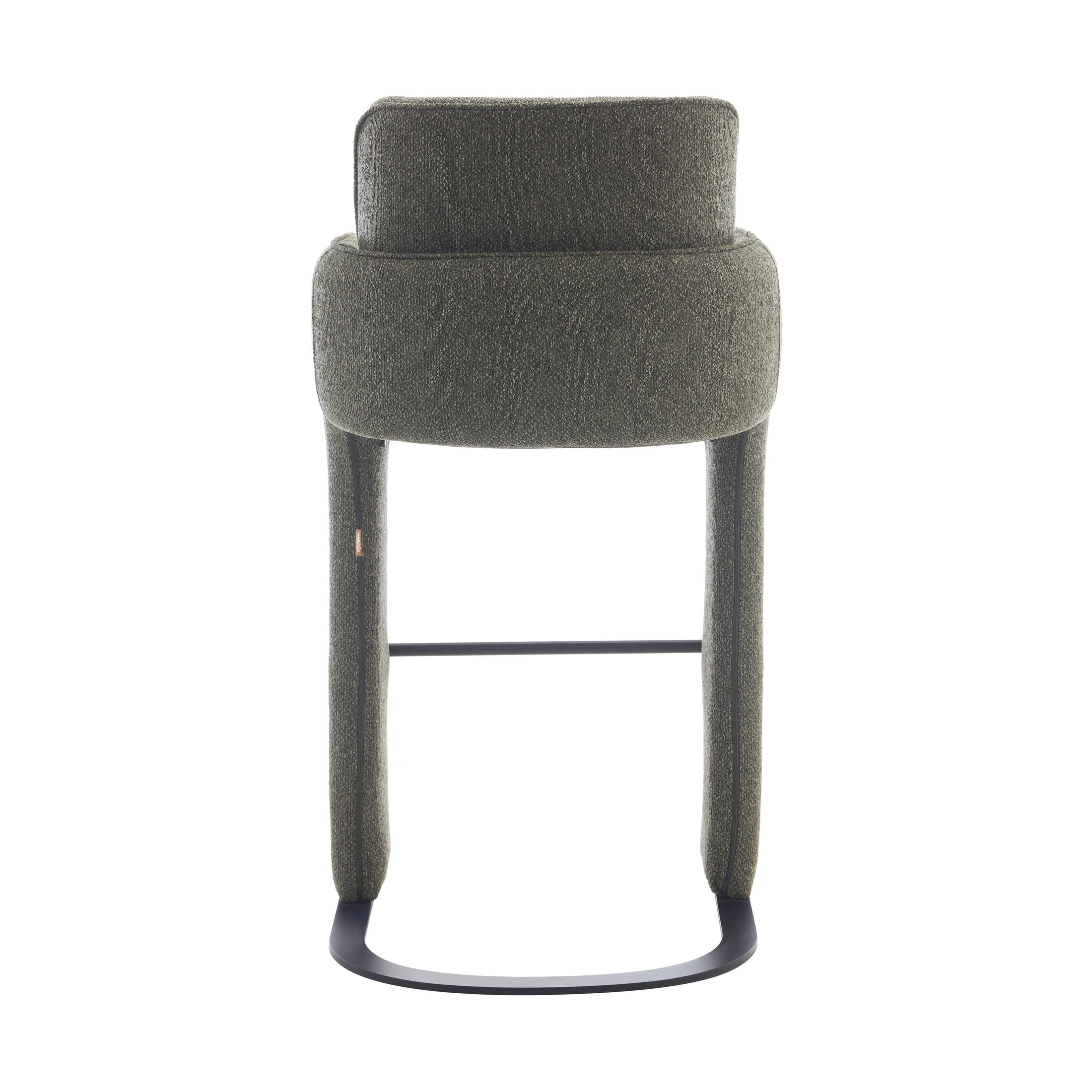 Elina Green Upholstered Modern Bar Chair
