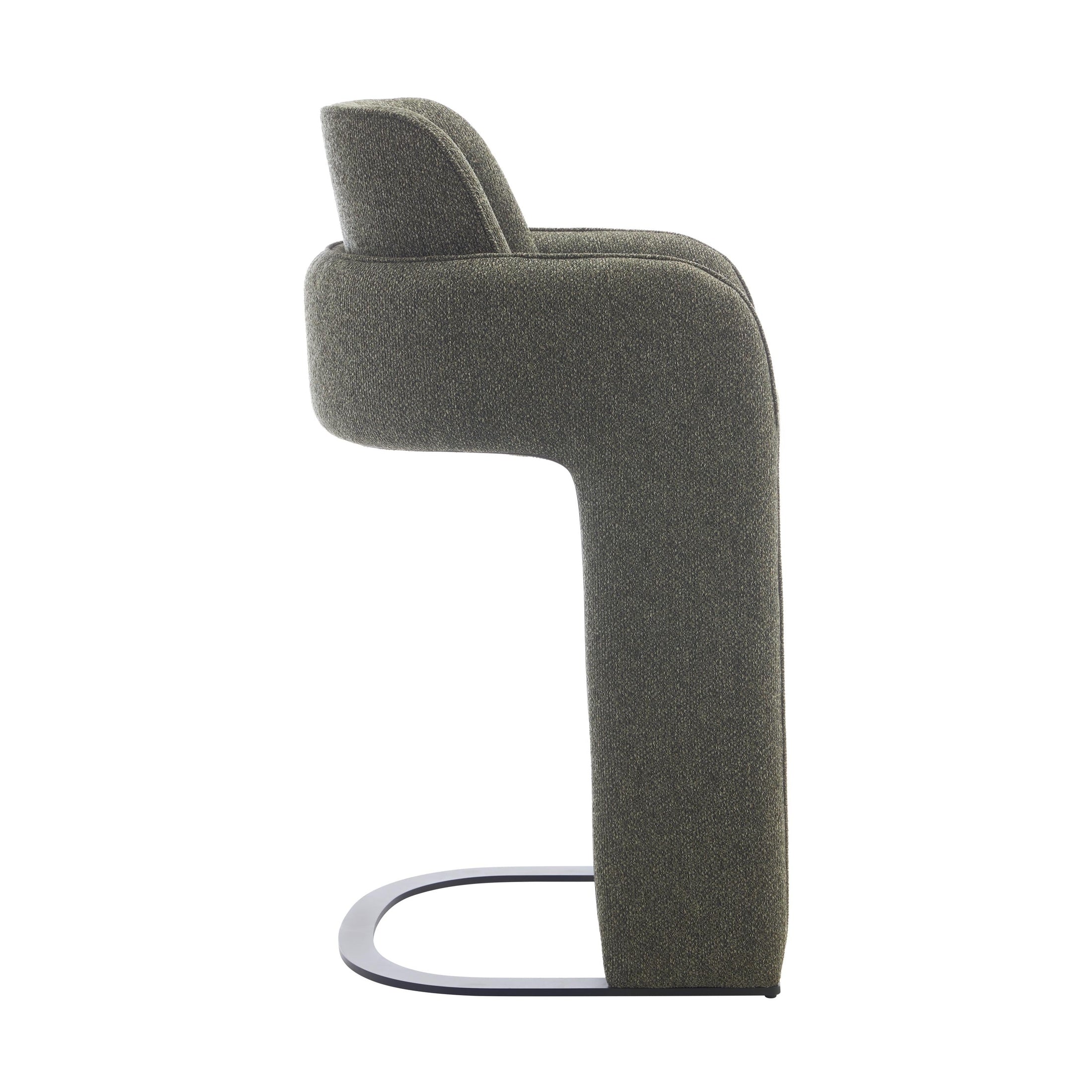 Elina Green Upholstered Modern Bar Chair