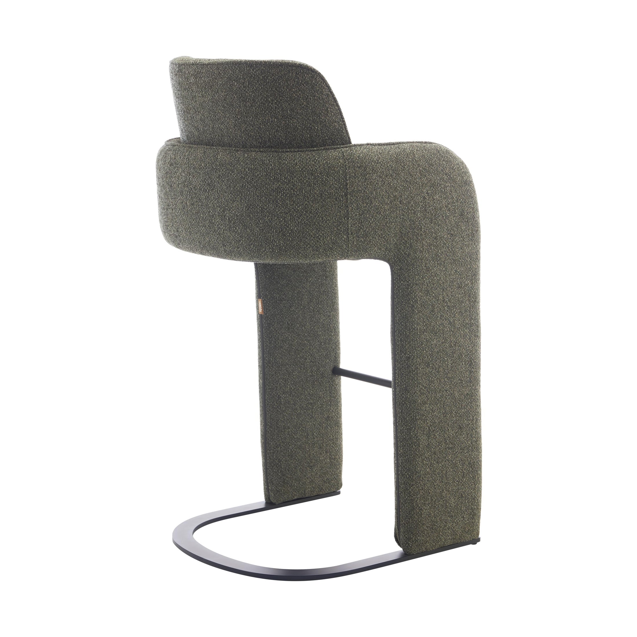 Elina Green Upholstered Modern Bar Chair