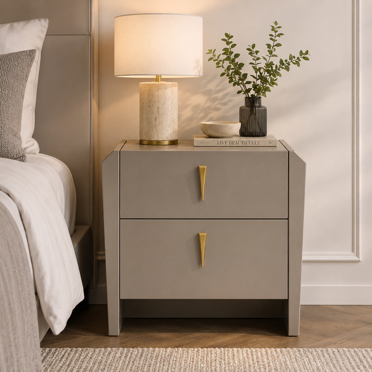 Magnus Nightstand - Cool Grey