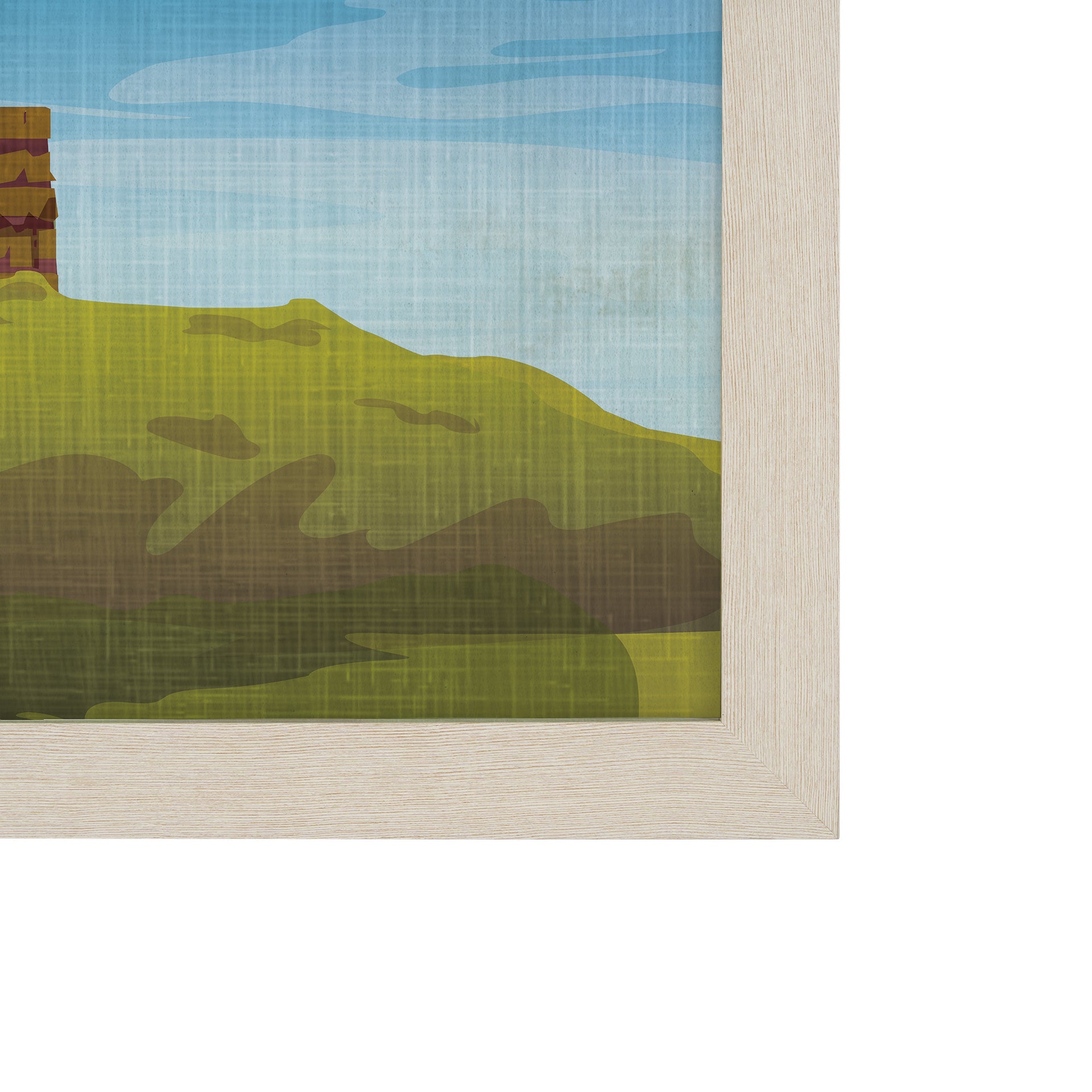 Maine GO (L) Textured Framed Artwork Matted