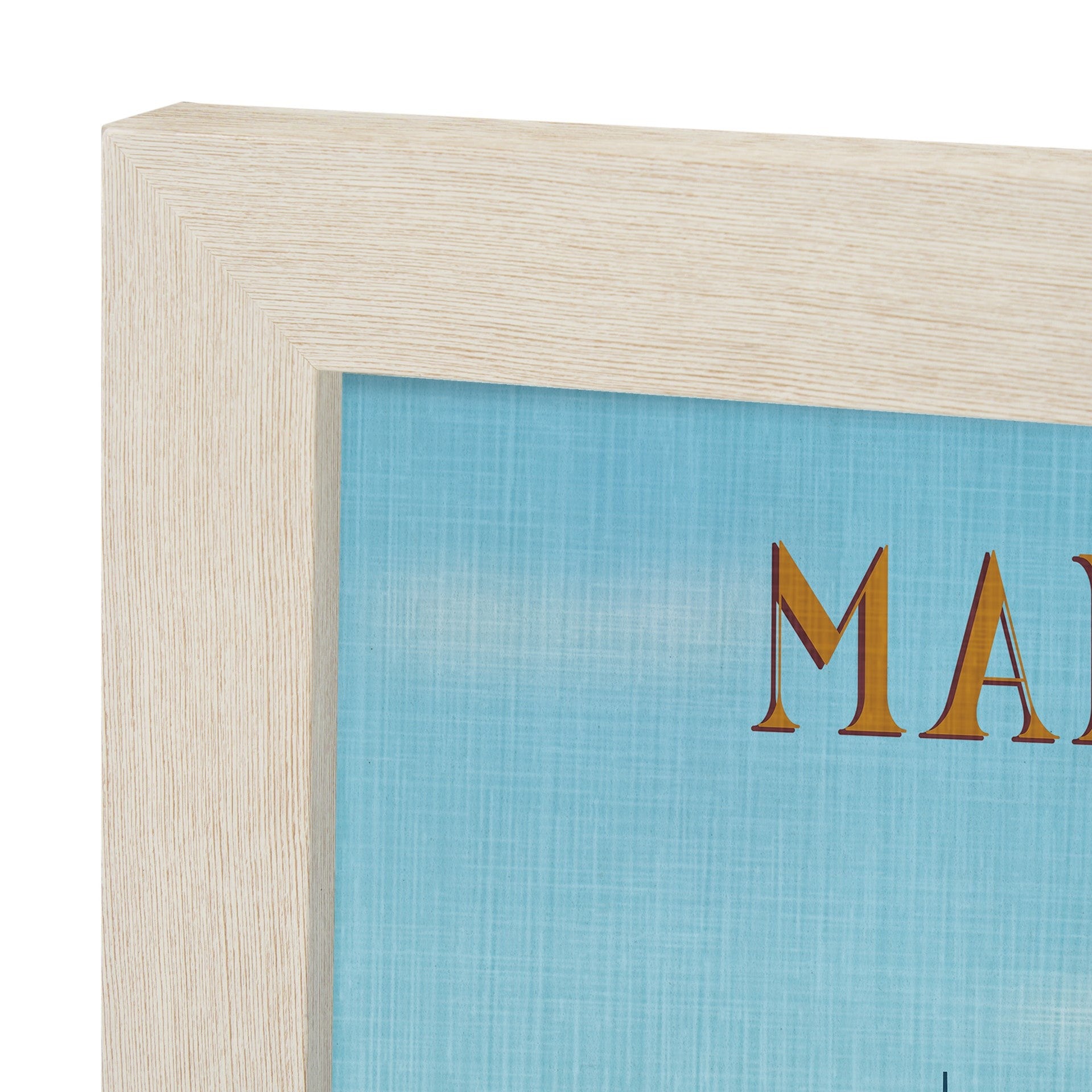 Maine GO (L) Textured Framed Artwork Matted