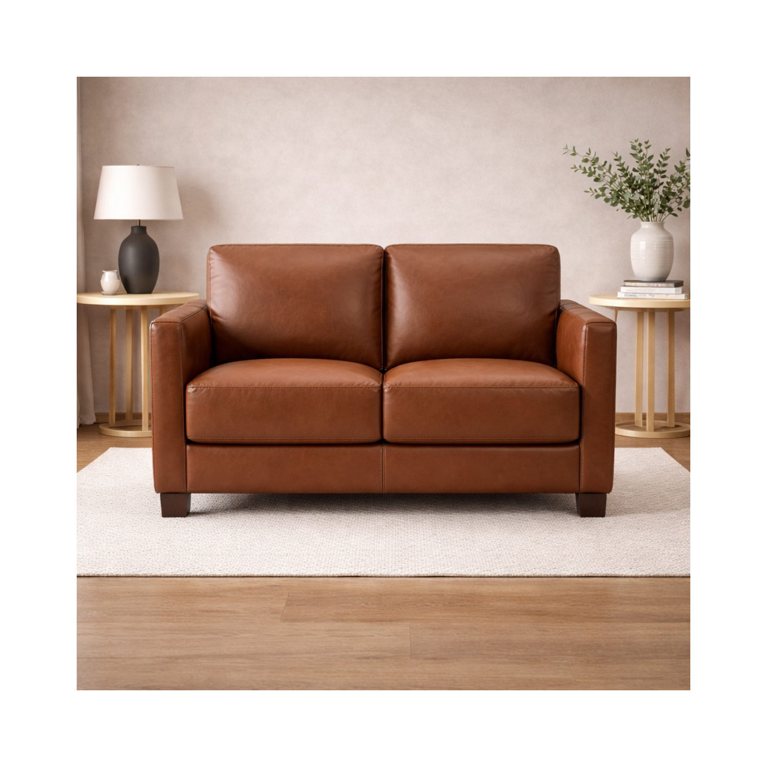 Maren Genuine Leather Loveseat