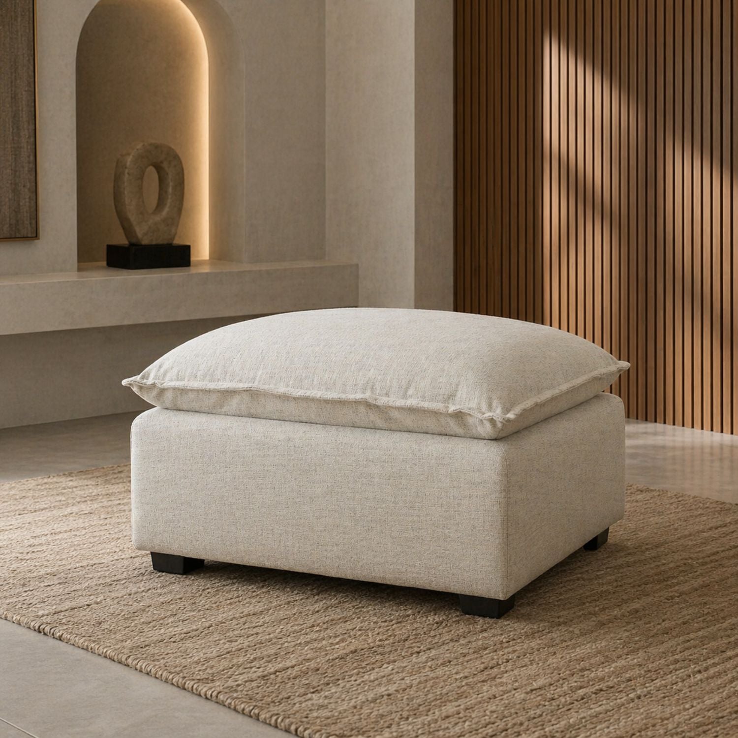 Marliss Ottoman - Oatmeal