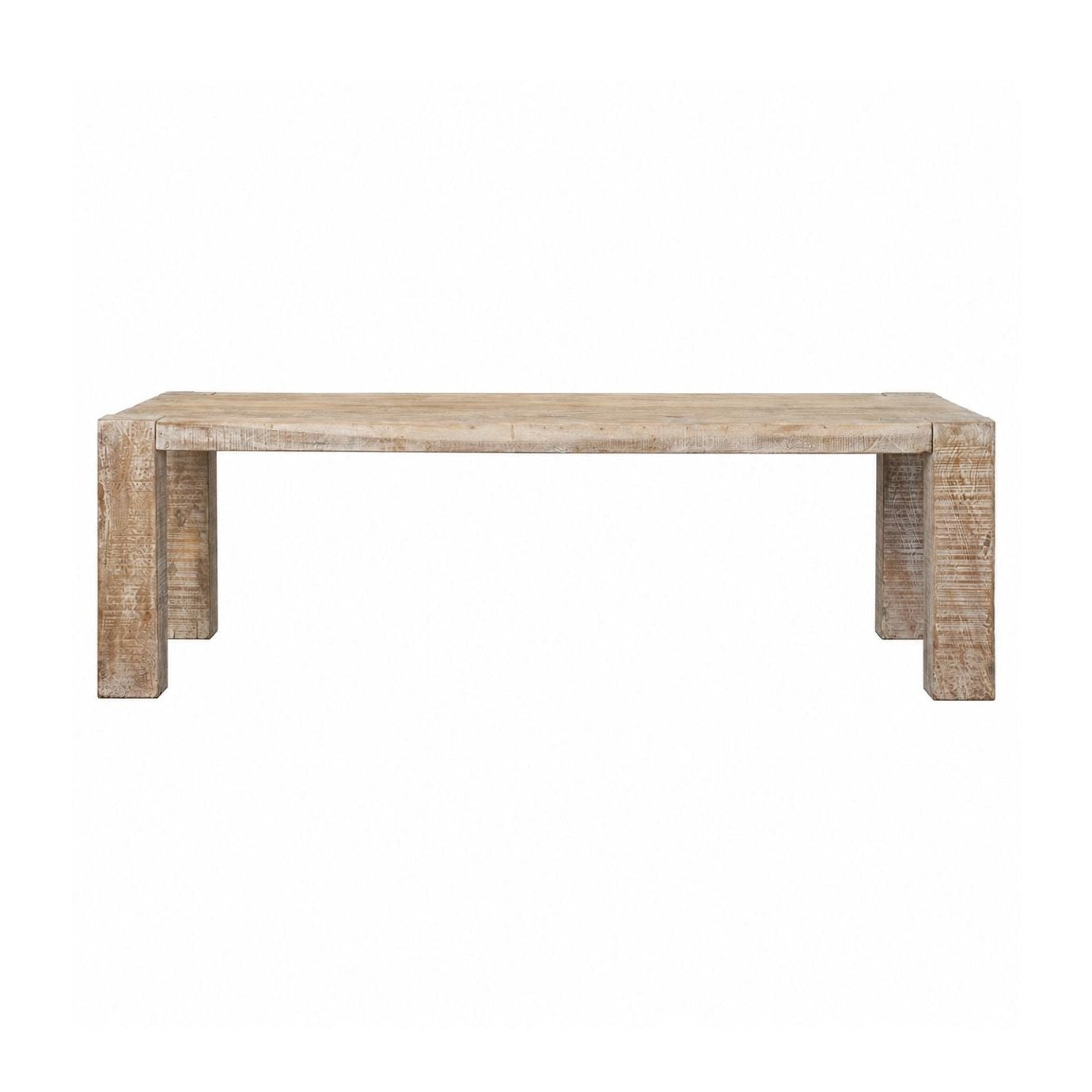 McArthur 94" Whitewash Reclaimed Wood Dining Table
