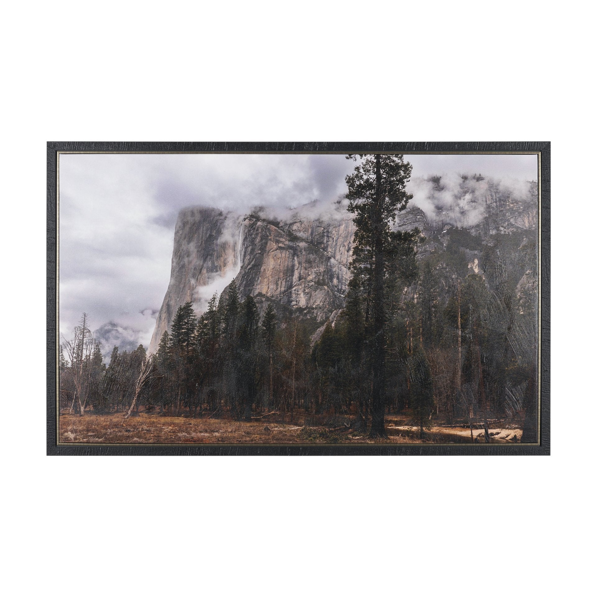 Misty Mountain Hand-Embellished Textured Framed Art Print