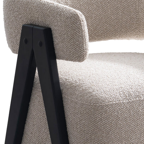 Rocio Boucle Fabric Arm Accent Chair