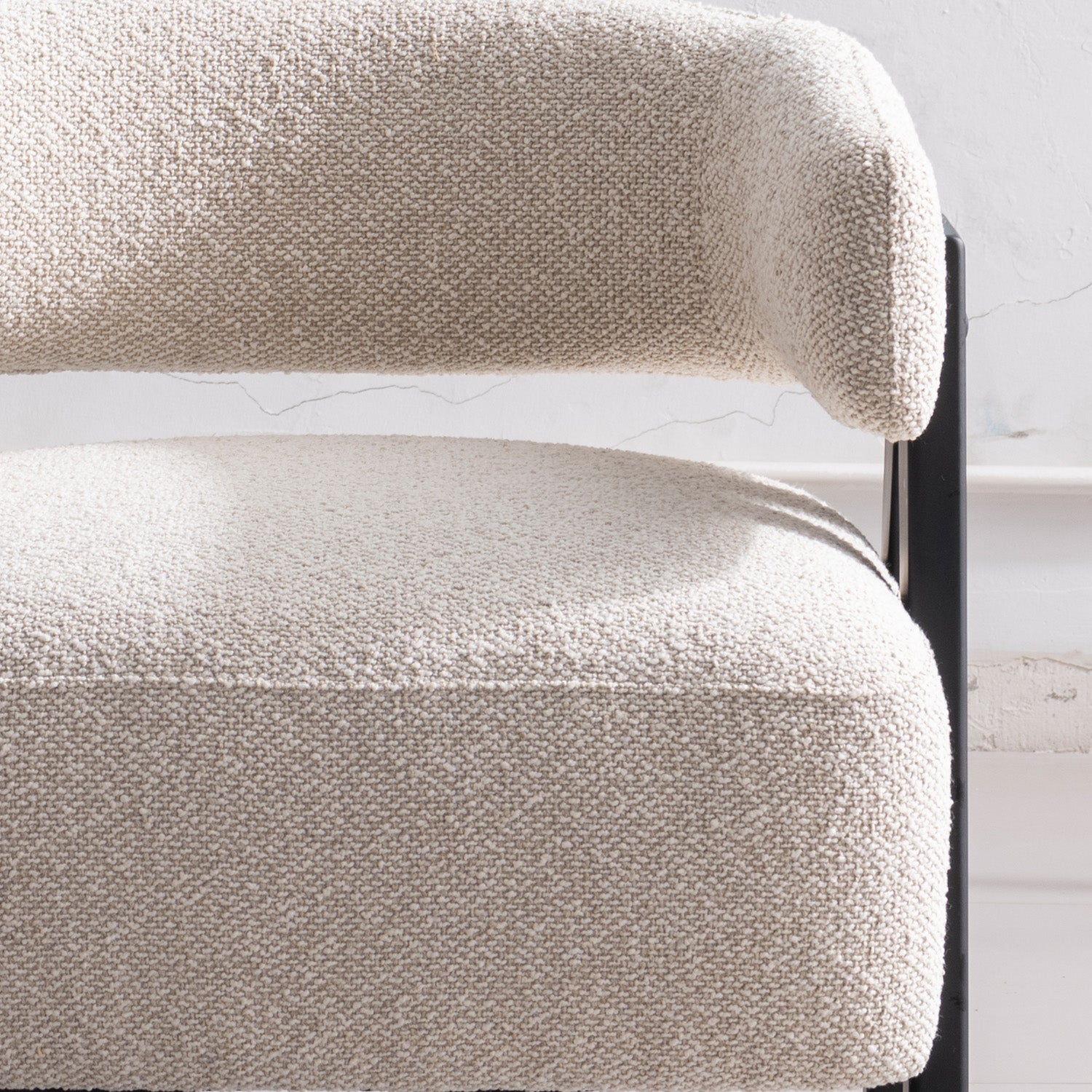 Rocio Boucle Fabric Arm Accent Chair