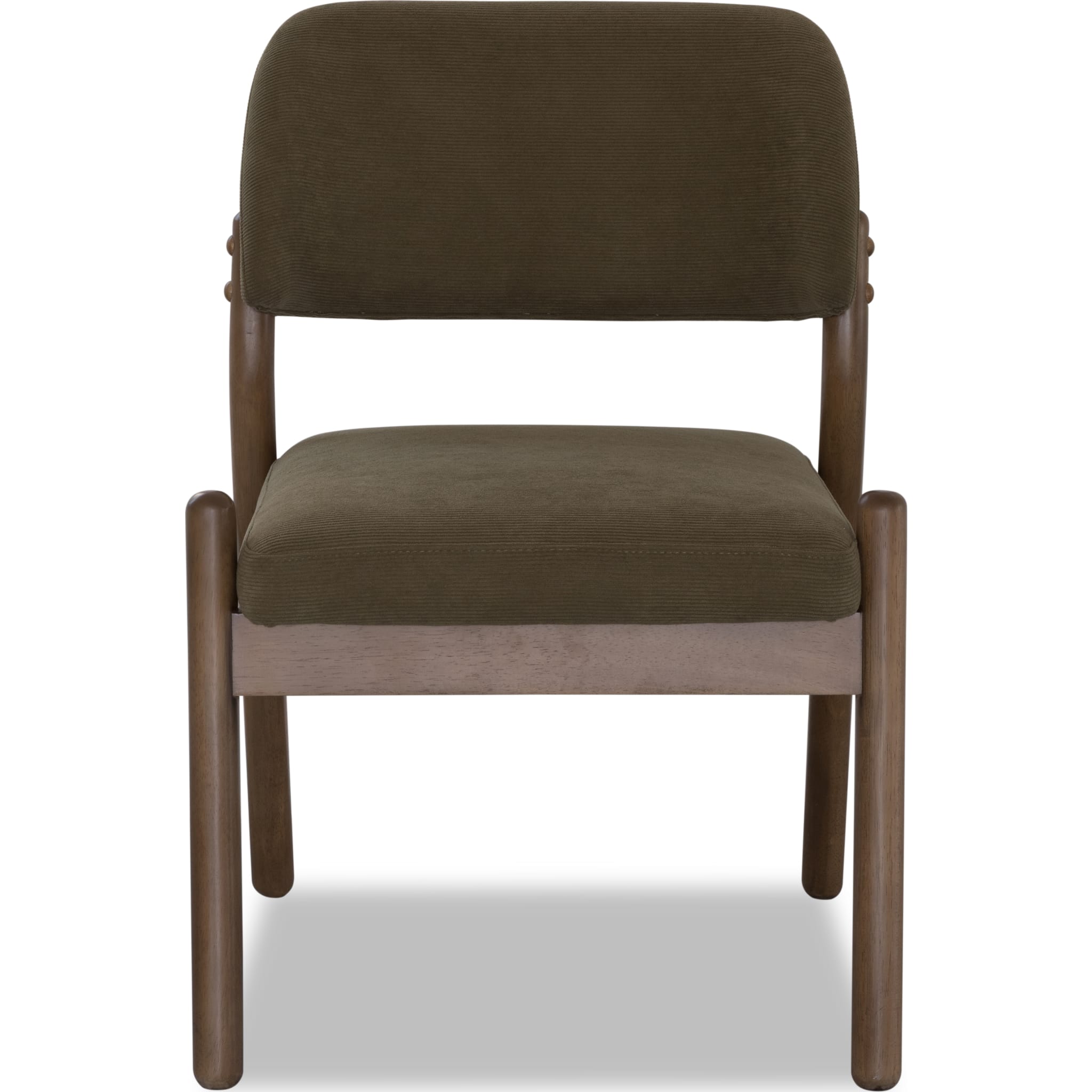 Astor Barrel Back Dining Chair – Moss Bouclé & Claystone