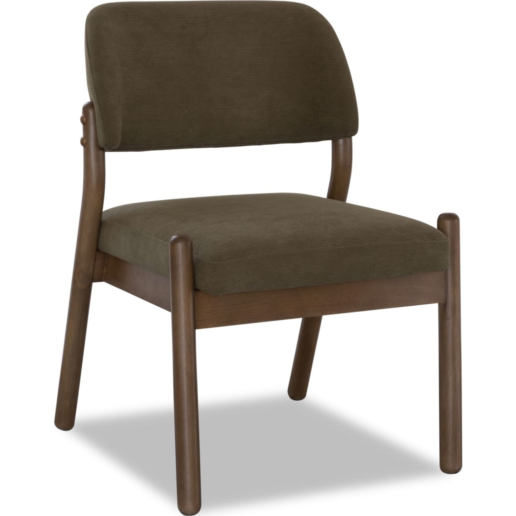 Astor Barrel Back Dining Chair – Moss Bouclé & Claystone