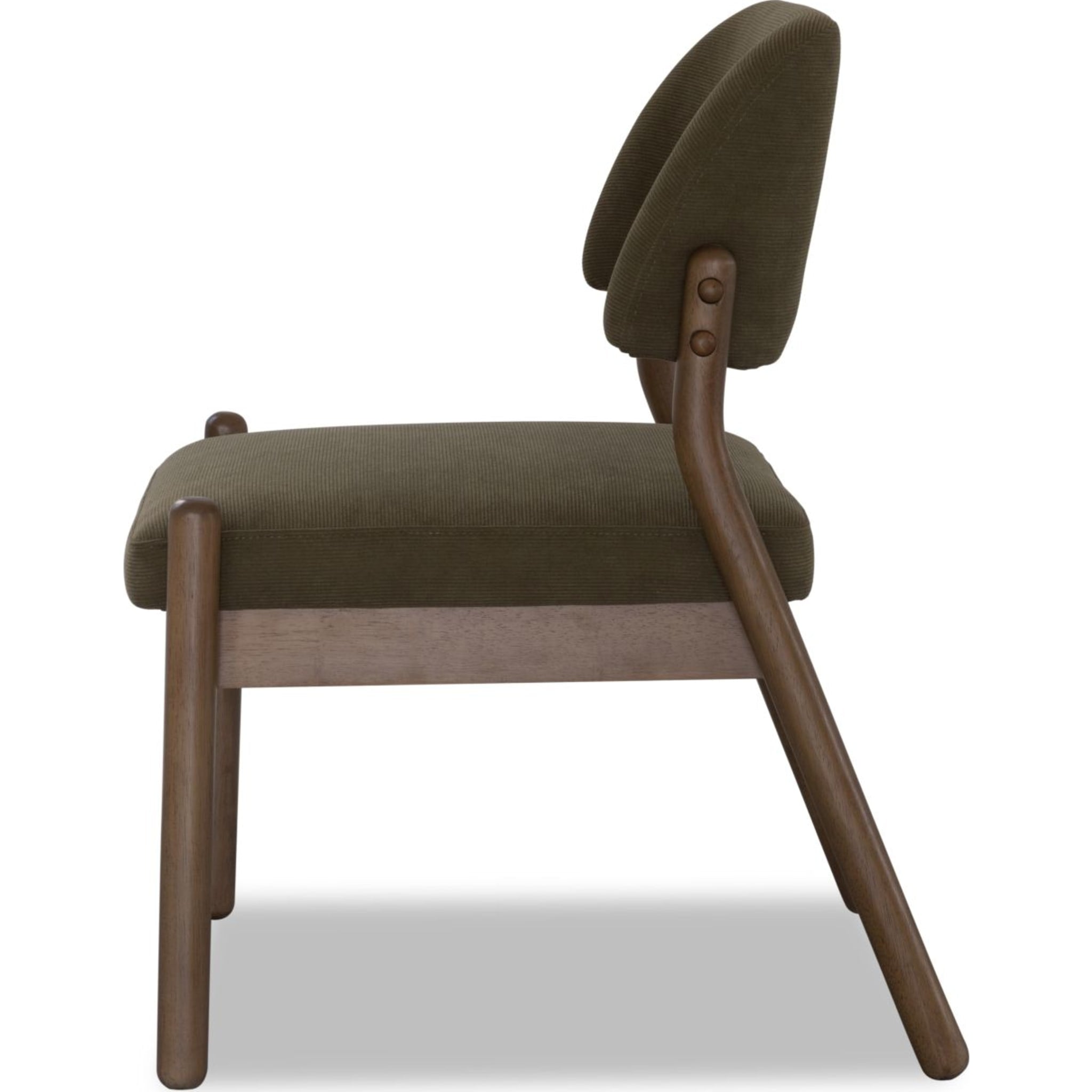 Astor Barrel Back Dining Chair – Moss Bouclé & Claystone