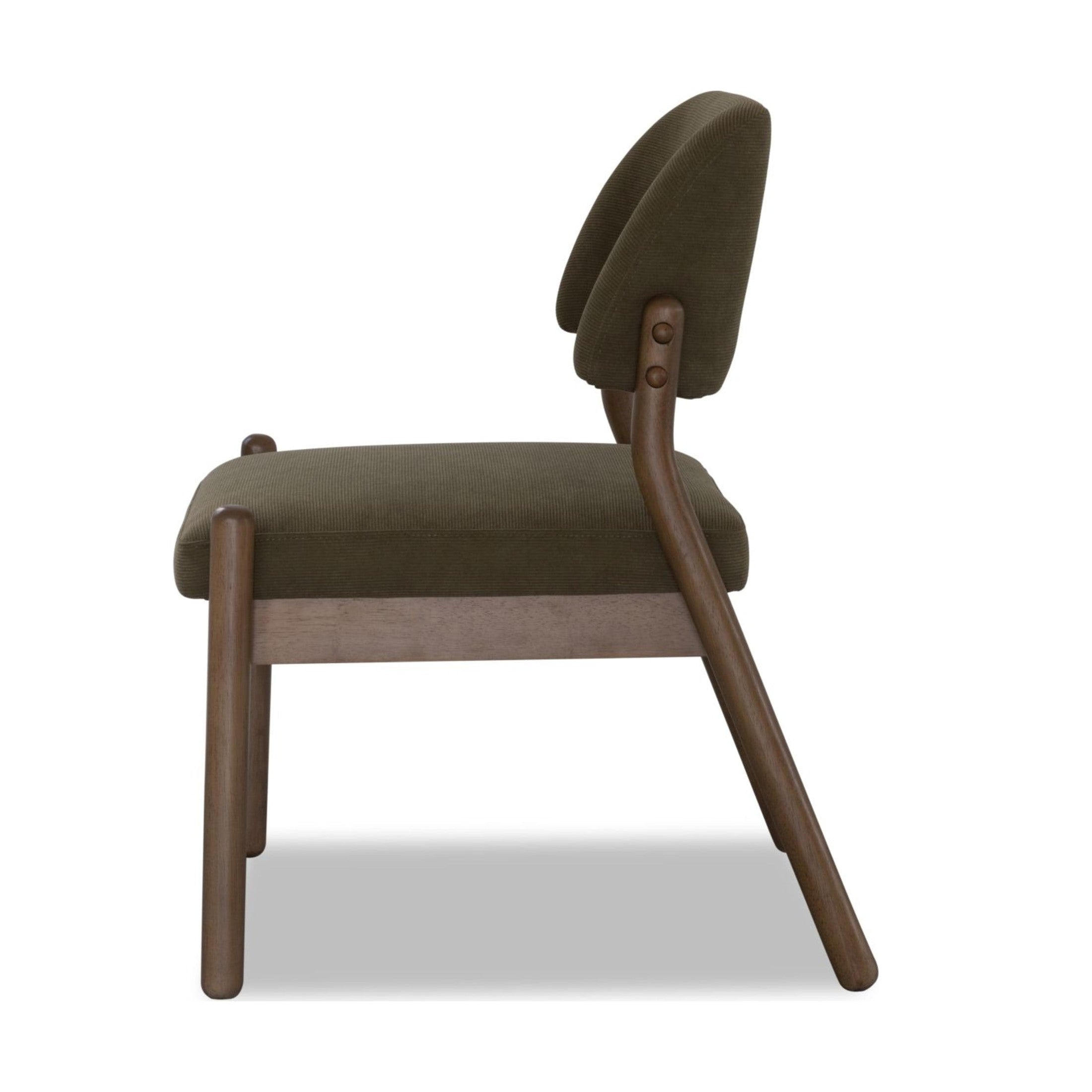 Astor Barrel Back Dining Chair – Moss Bouclé & Claystone