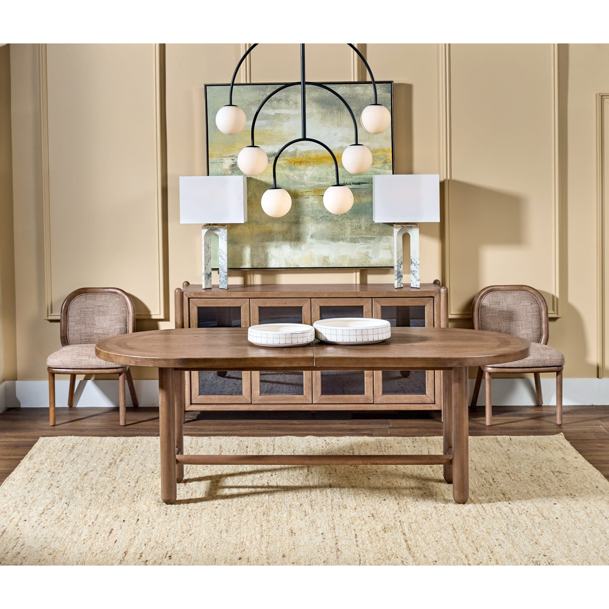 Astor Oval Extendable Dining Table – Claystone Finish