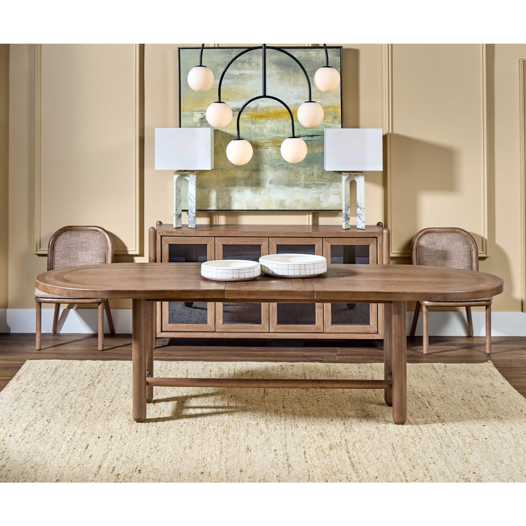 Astor Oval Extendable Dining Table – Claystone Finish