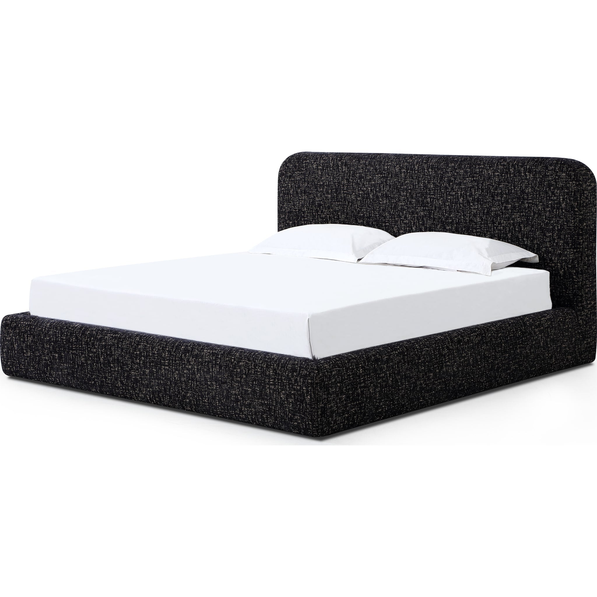 Elora Upholstered Platform Bed – Soft Chenille Fabric
