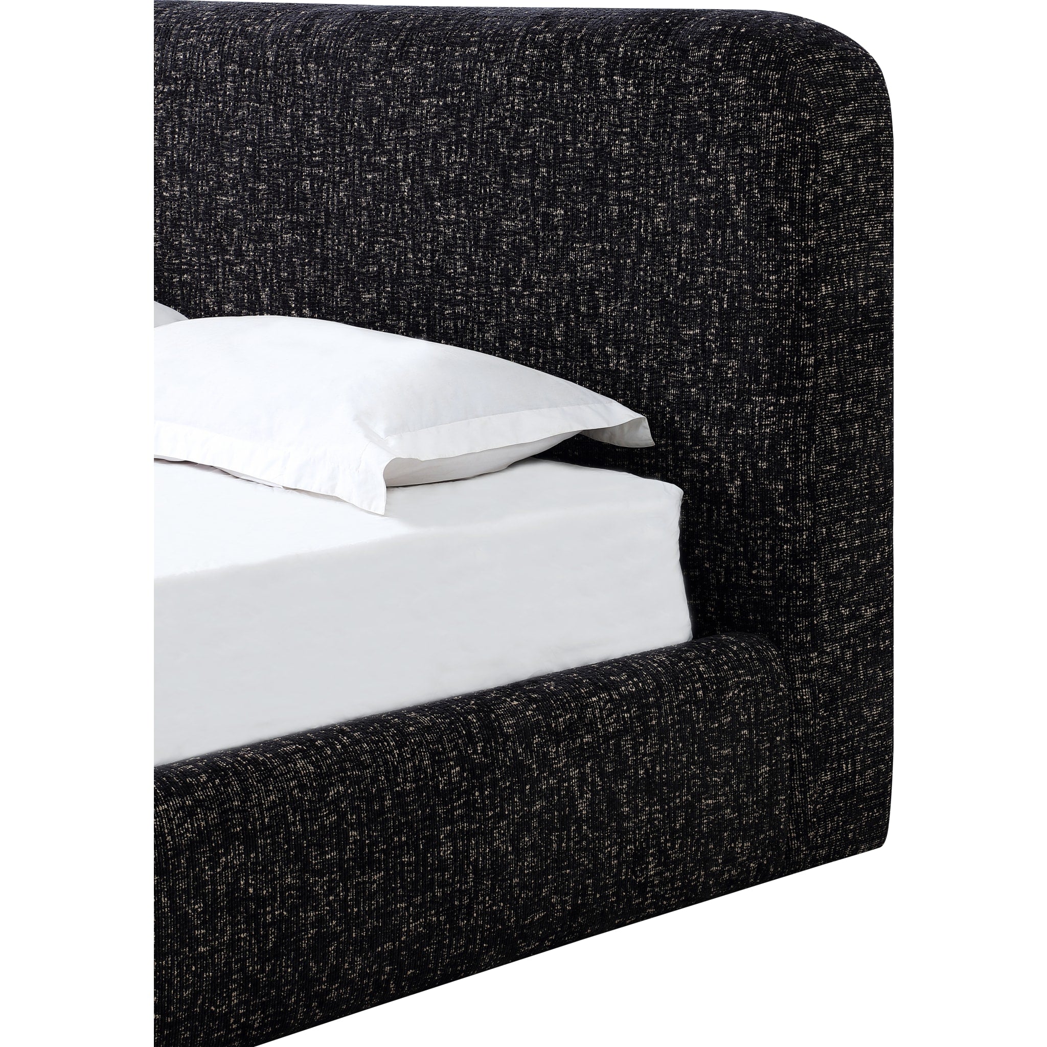 Elora Upholstered Platform Bed – Soft Chenille Fabric