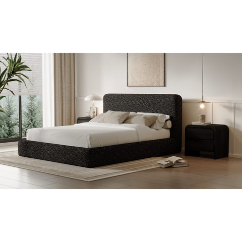 Elora Upholstered Platform Bed – Soft Chenille Fabric