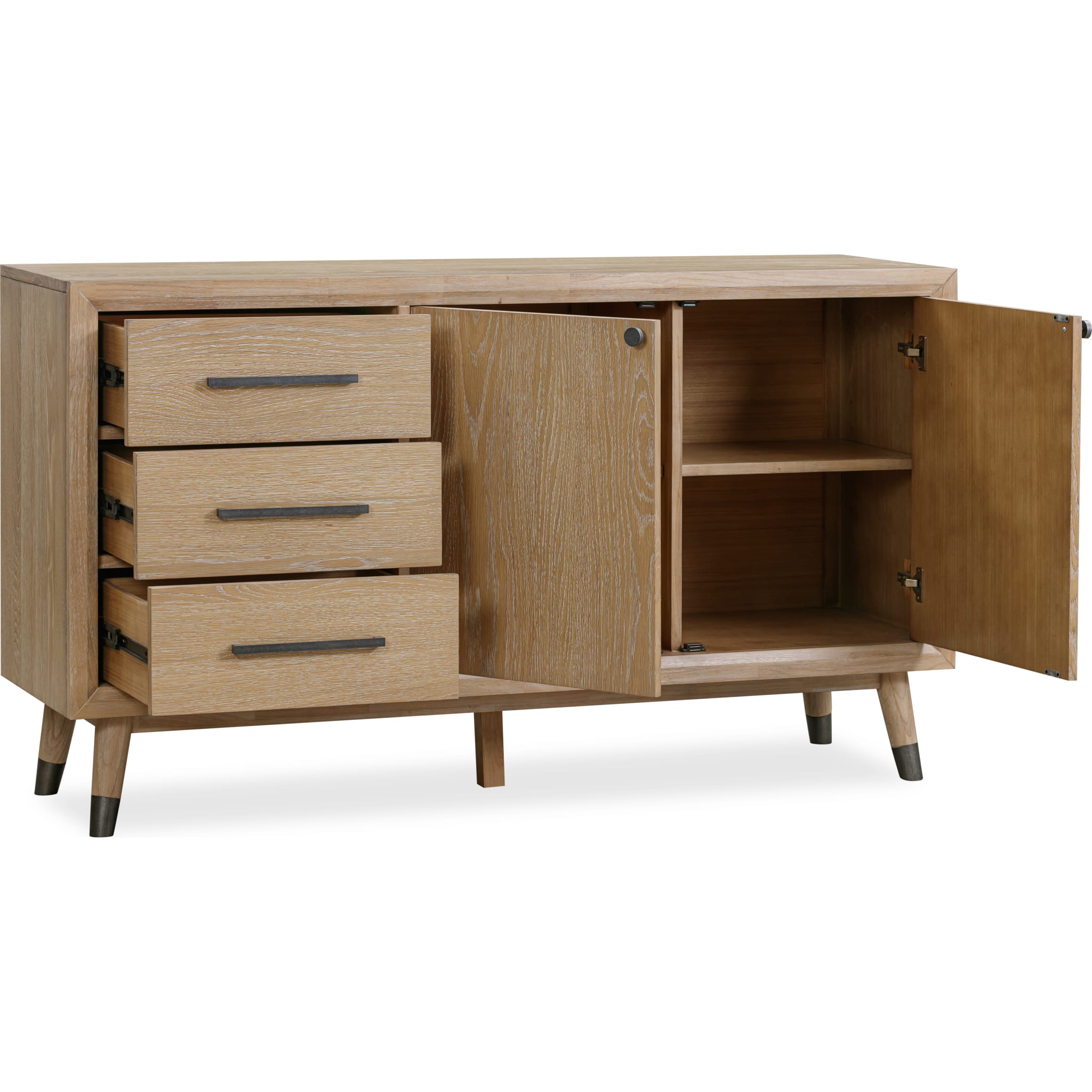 Franklin Three-Drawer Two-Door White Oak Sideboard – Au Natural Finish