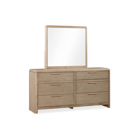 Furano Six Drawer Ash Wood Dresser in Ginger
