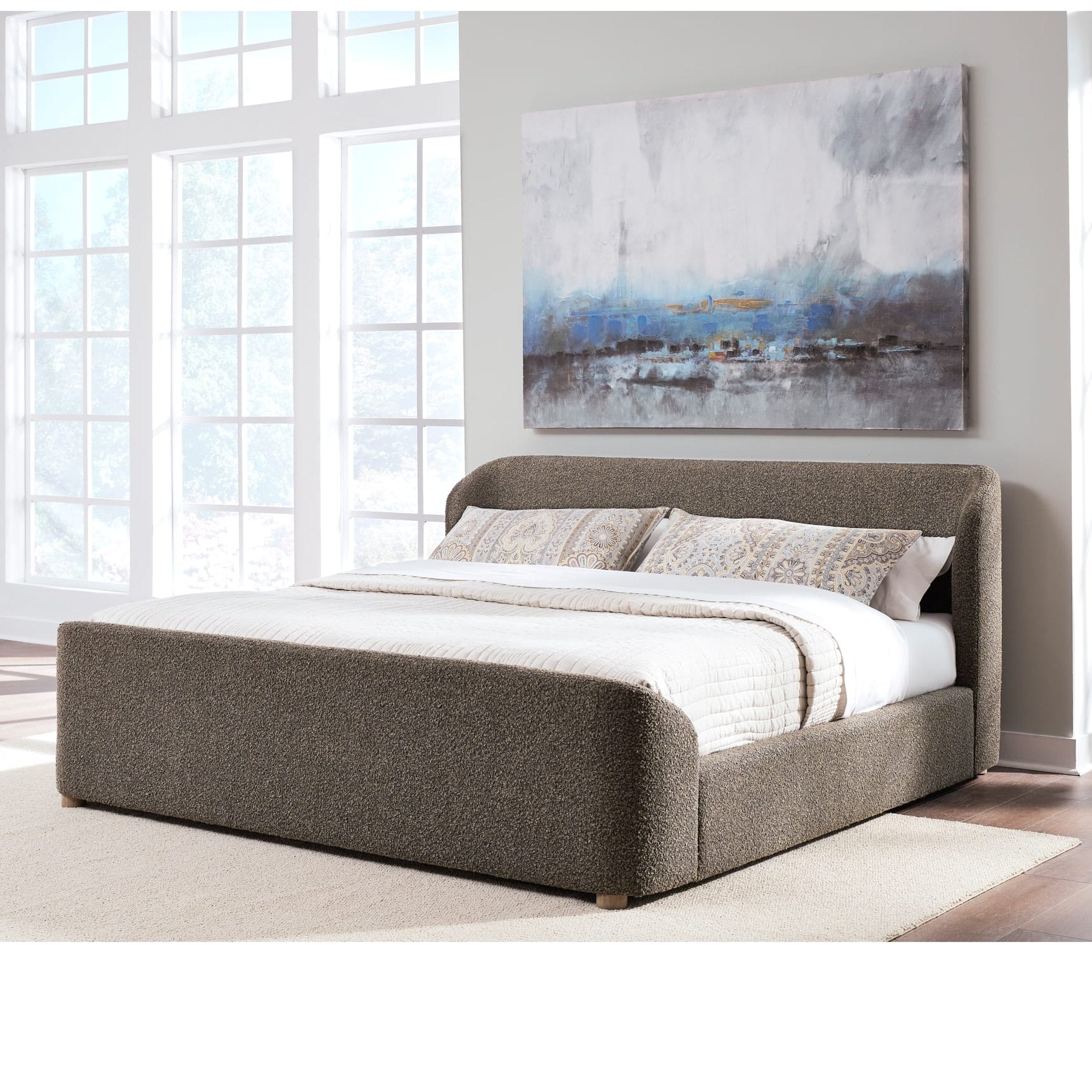 Kiki Upholstered Platform Bed – Wrapped Upholstery & Plush Comfort