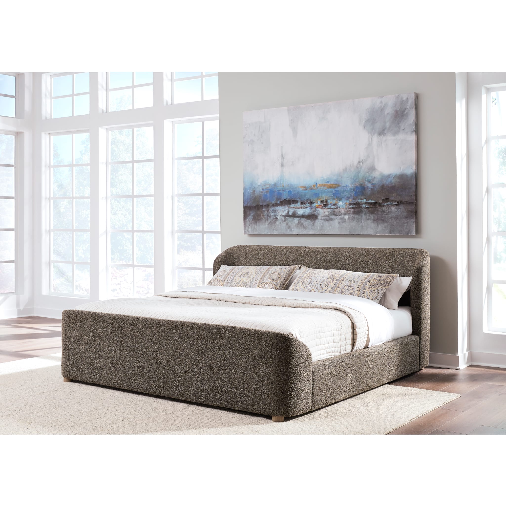 Kiki Upholstered Platform Bed – Wrapped Upholstery & Plush Comfort