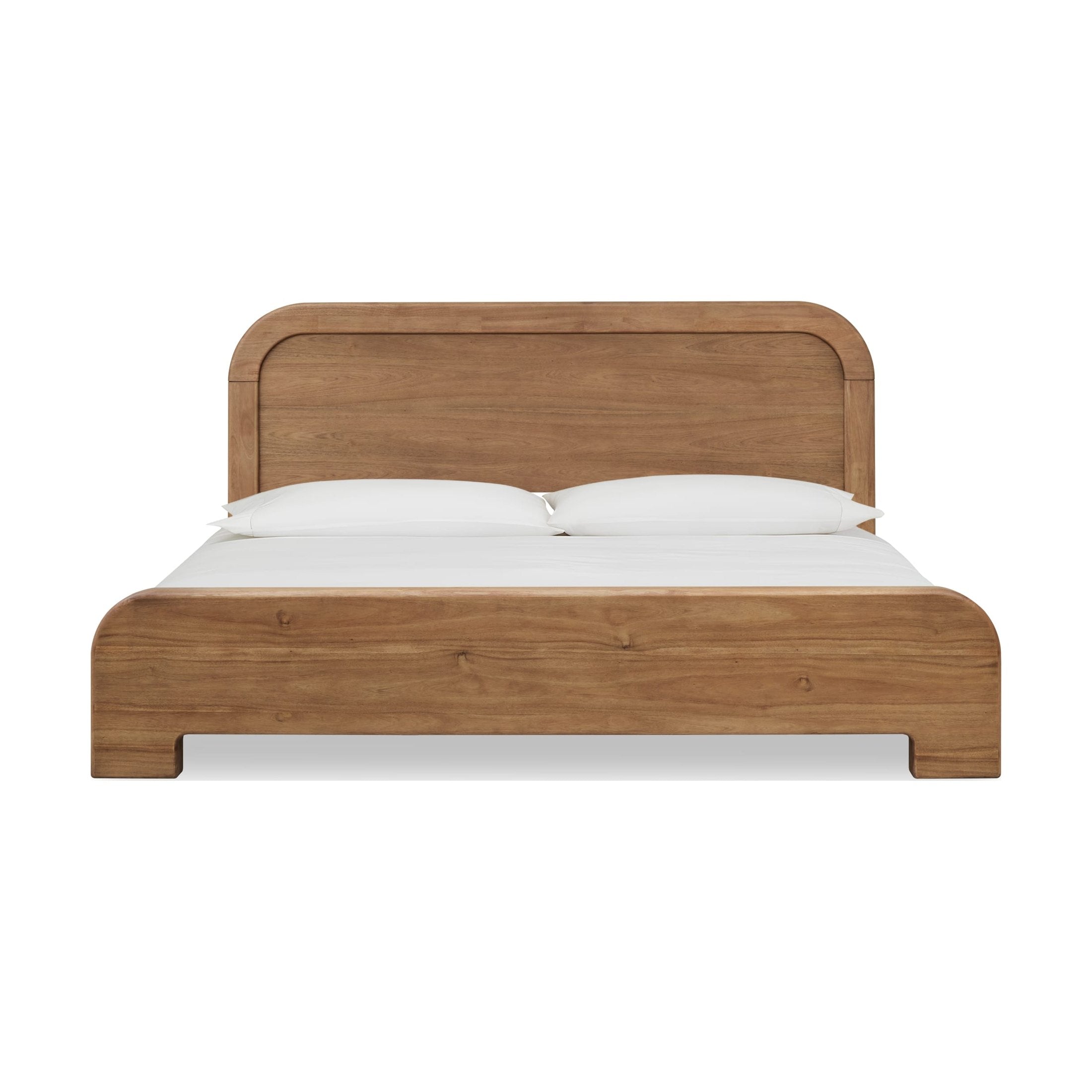 Kione Modern Acacia Wood Panel Bed – Lioness